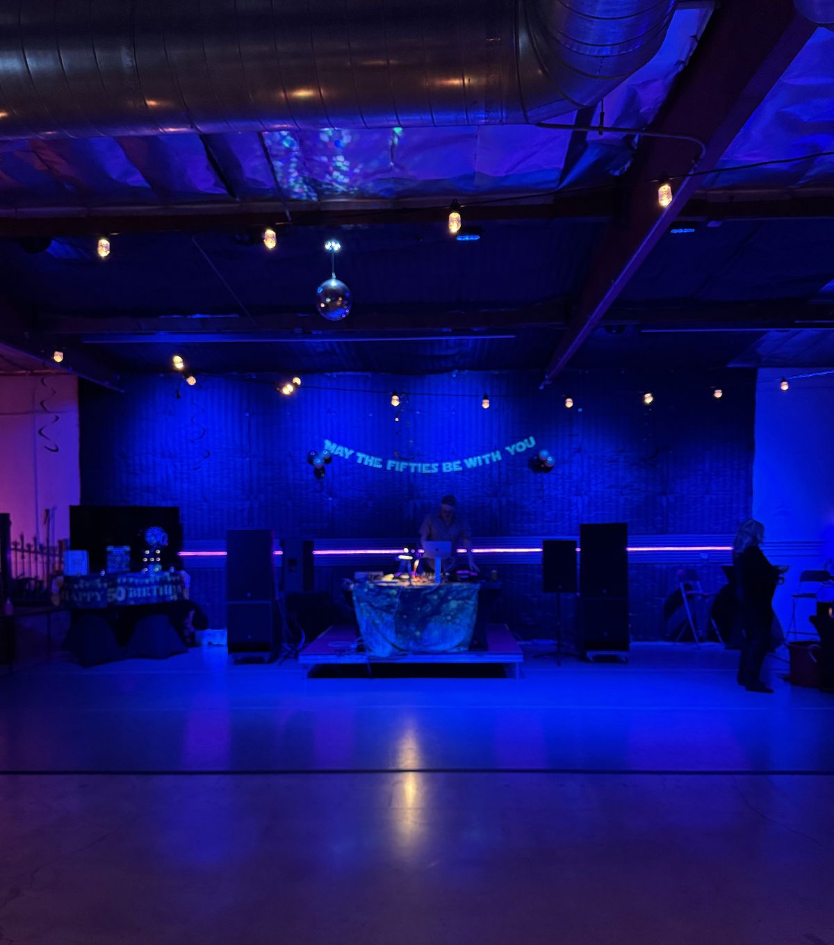Event space with lighting